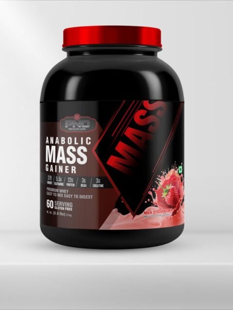 Pro Nutri Core Anabolic Mass Gainer Milk Strawberry, 3kg