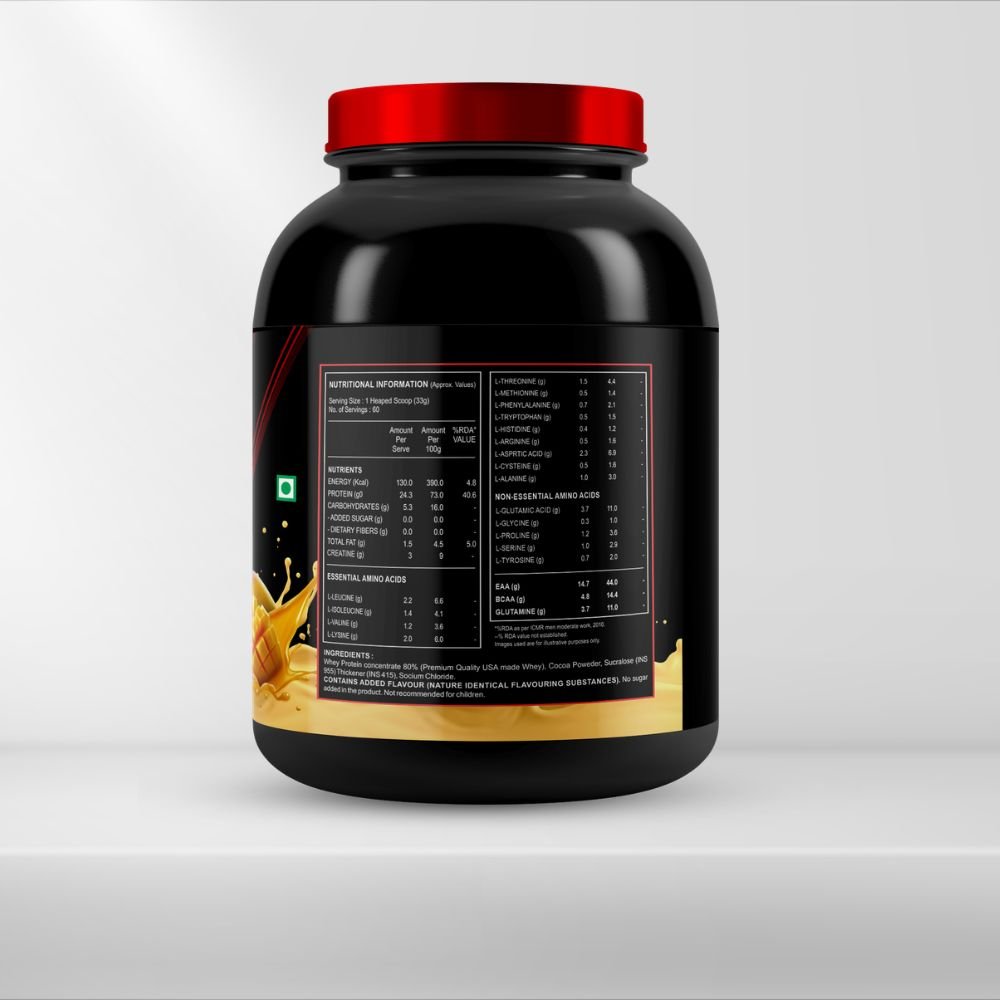 Nitra Whey Protein, Milk Mango, 2kg - Image 2