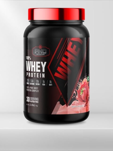 100% Whey Protein, Milk Strawberry, 1kg